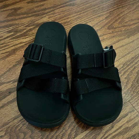 Chaco Shoes - Chaco Black Sandals Slides with Adjustable Strap Size 7